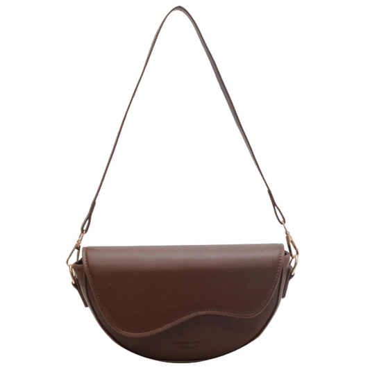 Exquisite Vintage Saddle Shoulder Bag - PU Leather