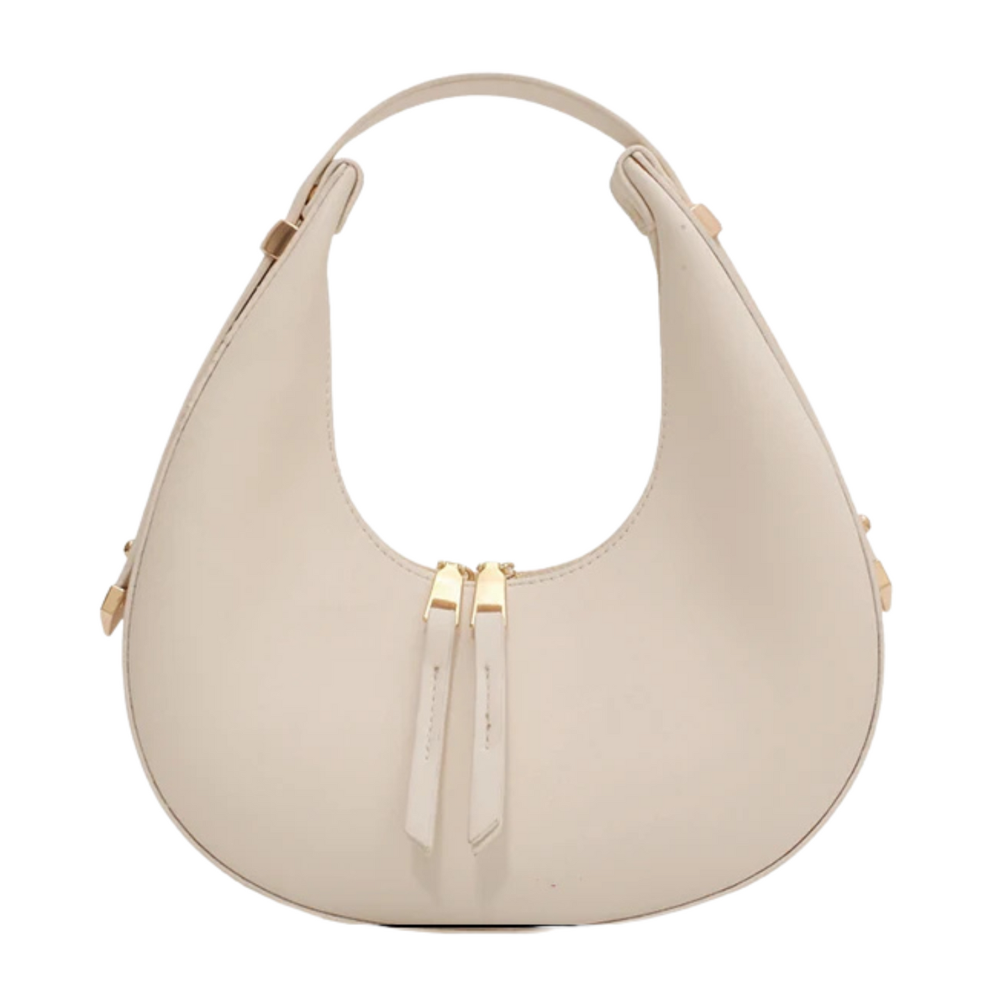 Exquisite Half-Moon Leather Shoulder Bag