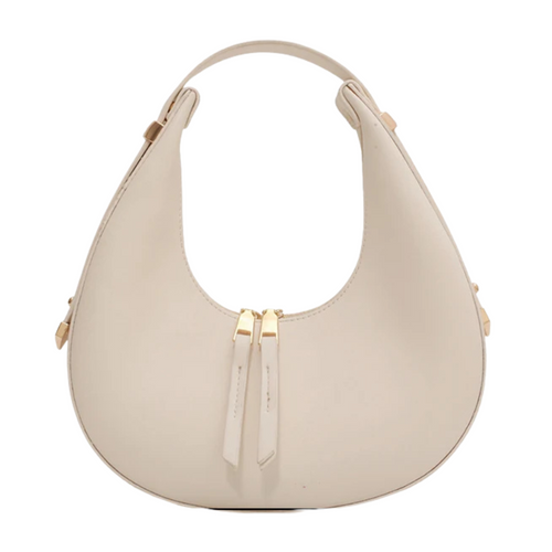 Exquisite Half-Moon Leather Shoulder Bag