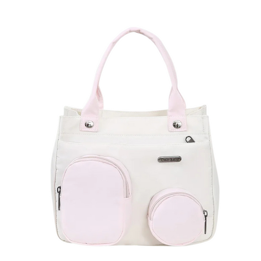 Exquisite Nylon Color Block Handbag for Women