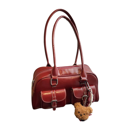 Elegant Color Block Women's Boston Bag