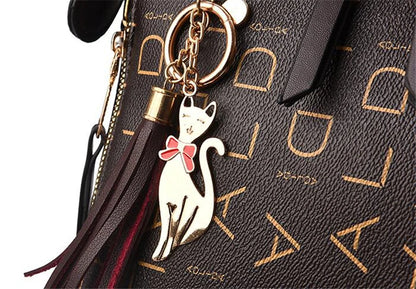 Exquisite Women's PU Leather Tassel Handbag