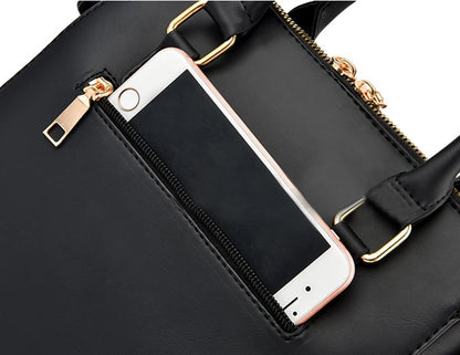 Exquisite Embroidered Women's Handbag - PU Leather