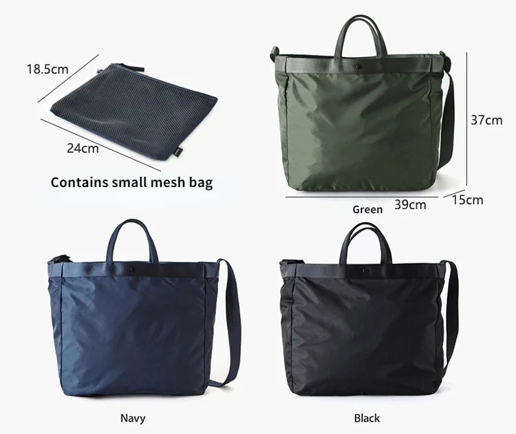 Elegant Nylon Tote Bag - Versatile Travel Companion