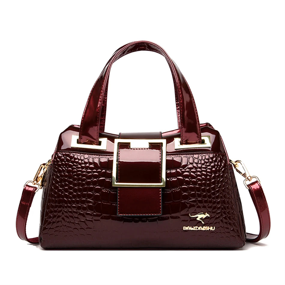 Exquisite Crocodile Pattern Luxury Tote Bag