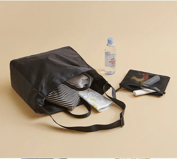 Elegant Nylon Tote Bag - Versatile Travel Companion