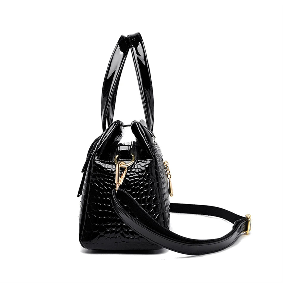 Exquisite Crocodile Pattern Luxury Tote Bag