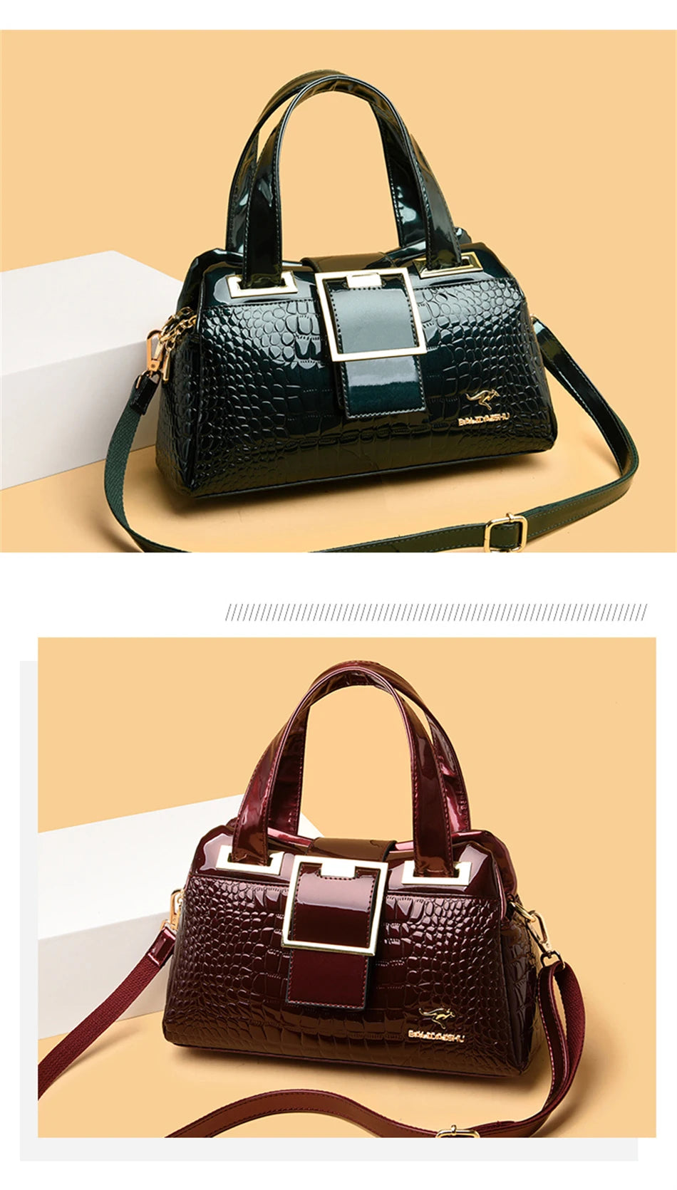 Exquisite Crocodile Pattern Luxury Tote Bag