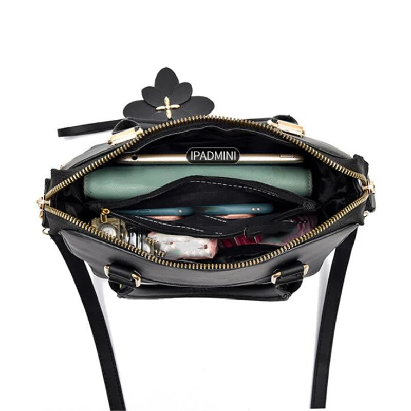 Exquisite Embroidered Women's Handbag - PU Leather