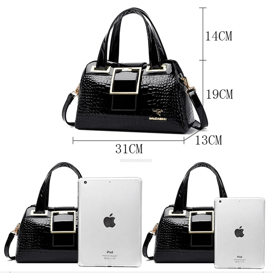 Exquisite Crocodile Pattern Luxury Tote Bag