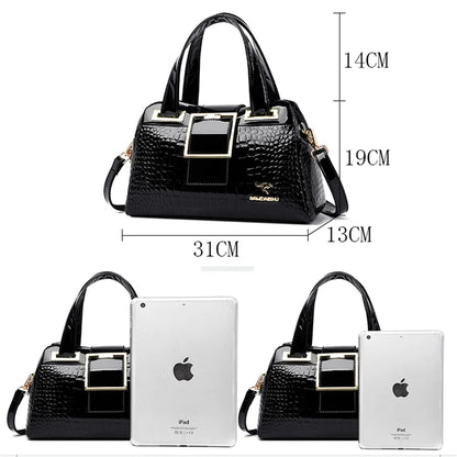 Exquisite Crocodile Pattern Luxury Tote Bag