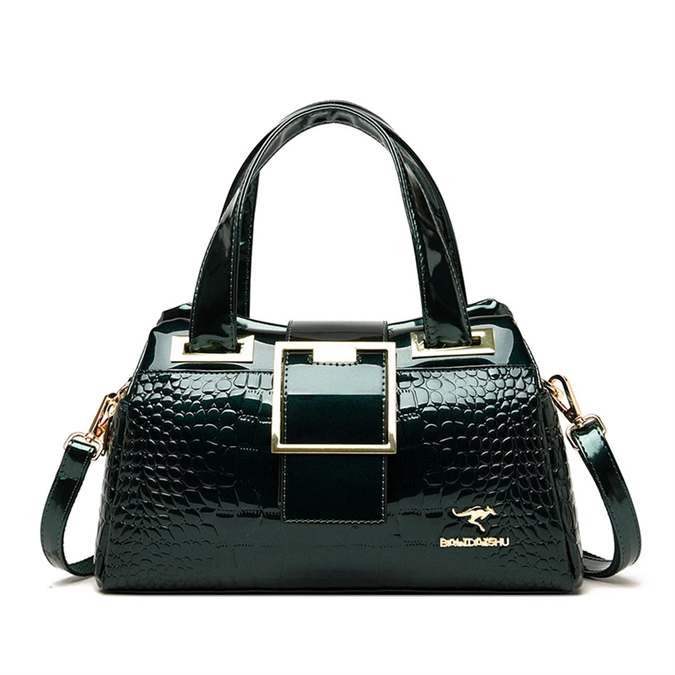 Exquisite Crocodile Pattern Luxury Tote Bag