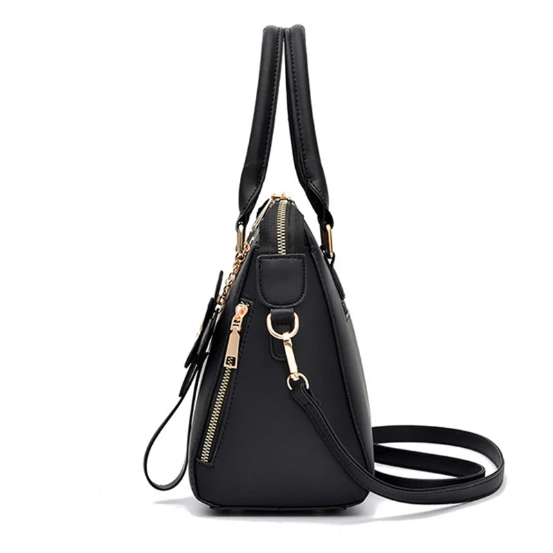 Exquisite Embroidered Women's Handbag - PU Leather