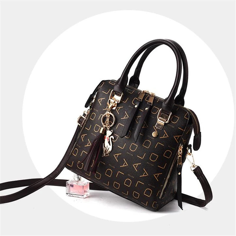Exquisite Women's PU Leather Tassel Handbag