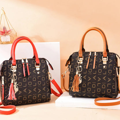 Exquisite Women's PU Leather Tassel Handbag