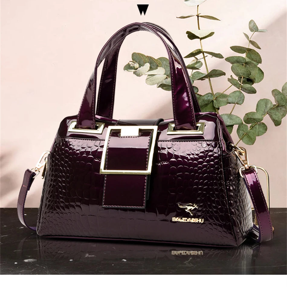Exquisite Crocodile Pattern Luxury Tote Bag
