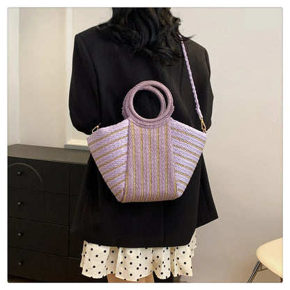 Elegant Straw Tote Bag - Versatile Designer Style