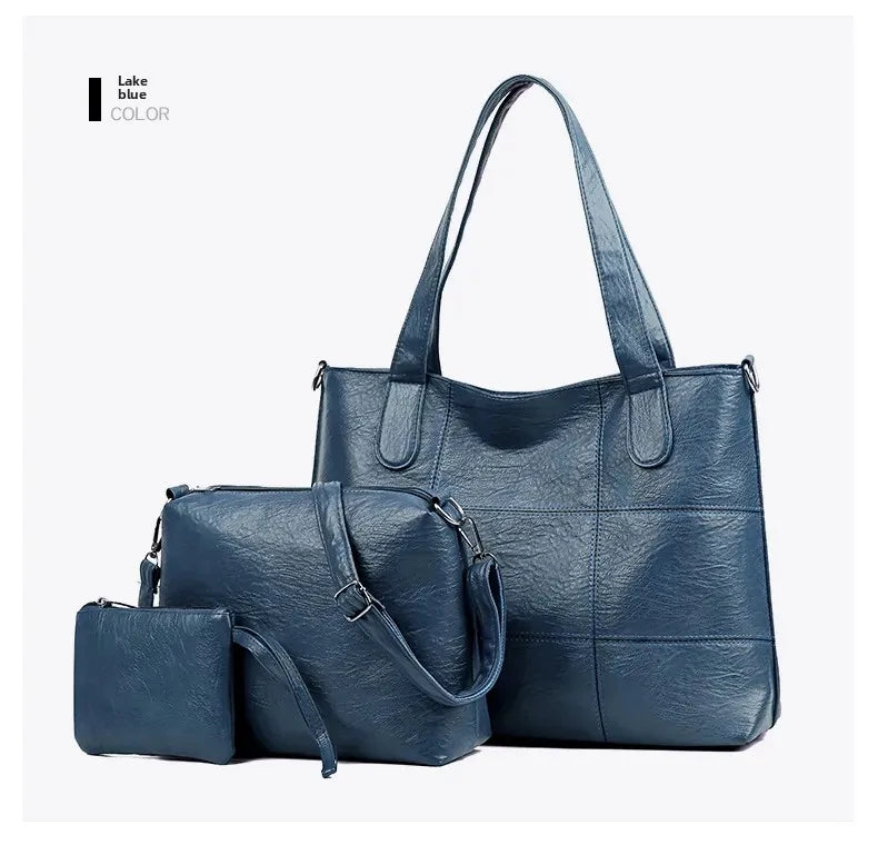 3-Piece Fashionable Women's Shoulder Bag Set