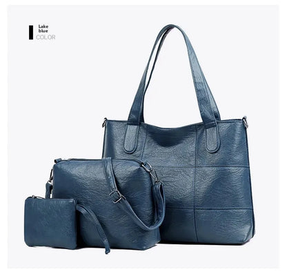 3-Piece Fashionable Women's Shoulder Bag Set