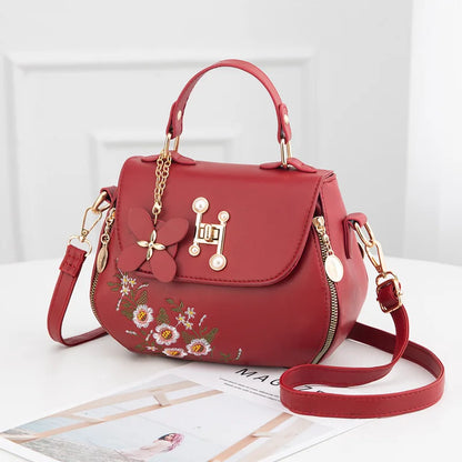 Exquisite Floral Embroidered Women's Handbag
