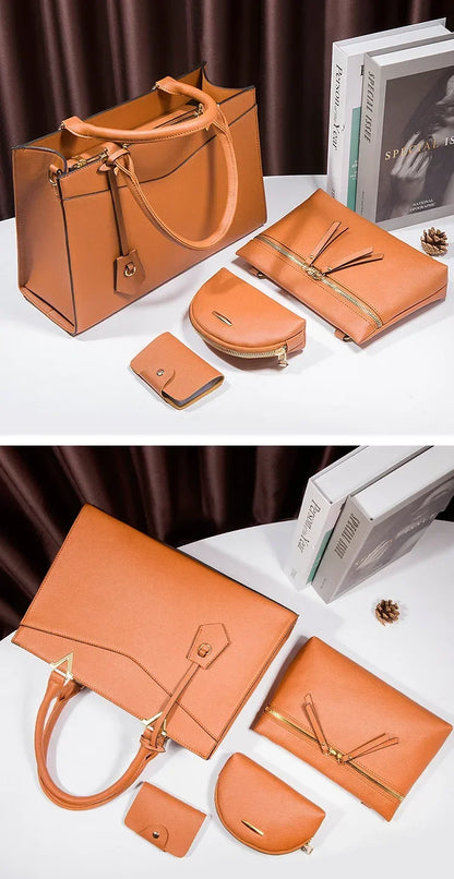 4-Piece Set Crossbody Bag, Wallet, and Card Holder