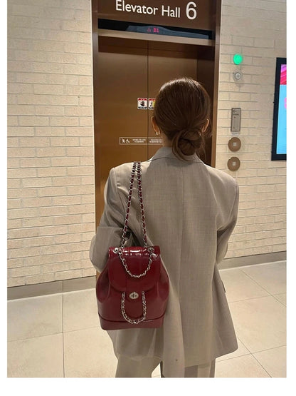 Elegant Korean Style Women's Chain Shoulder Bag
