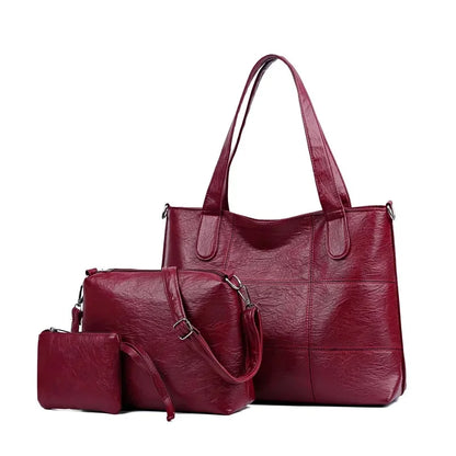 3-Piece Fashionable Women's Shoulder Bag Set