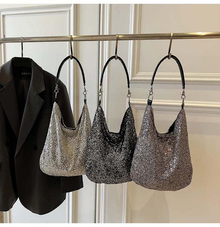 Exquisite Sequin Tote Bag for Women - Shimmering Elegance