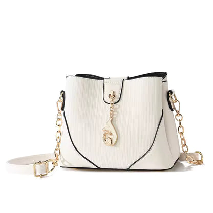 Exquisite Women's PU Leather Bucket Bag - Elegant Style