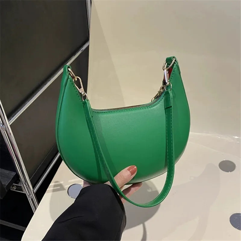 Exquisite Moon-Shaped Luxury Shoulder Bag