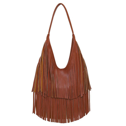 Elegant Long Tassel Women's Shoulder Bag