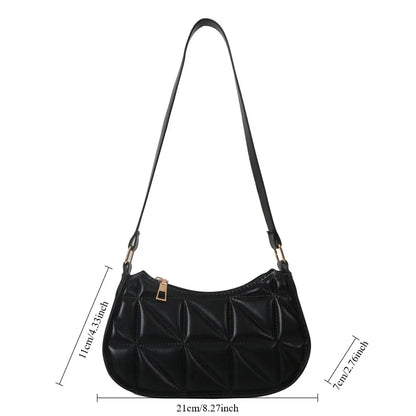 Elegant PU Leather Shoulder Bag - Timeless Fashion