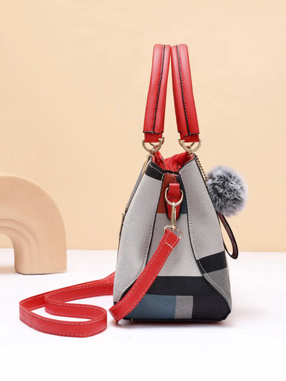 Exquisite Women's Luxury Handbag with Elegant Grid Design
