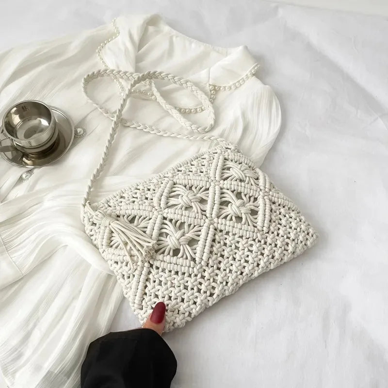 Exquisite Bohemian Straw Crossbody Bag for Women