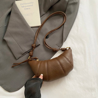 Elegant Splicing Leather Shoulder Bag - Women's Fashion