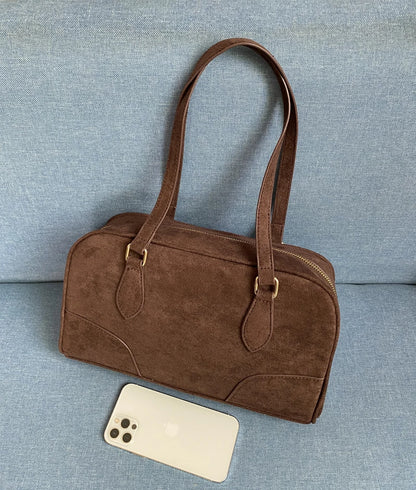 Exquisite Vintage Faux Suede Women's Handbag
