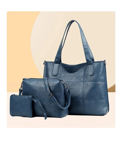 3-Piece Fashionable Women's Shoulder Bag Set