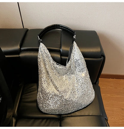 Exquisite Sequin Tote Bag for Women - Shimmering Elegance