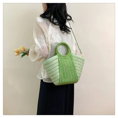 Elegant Straw Tote Bag - Versatile Designer Style
