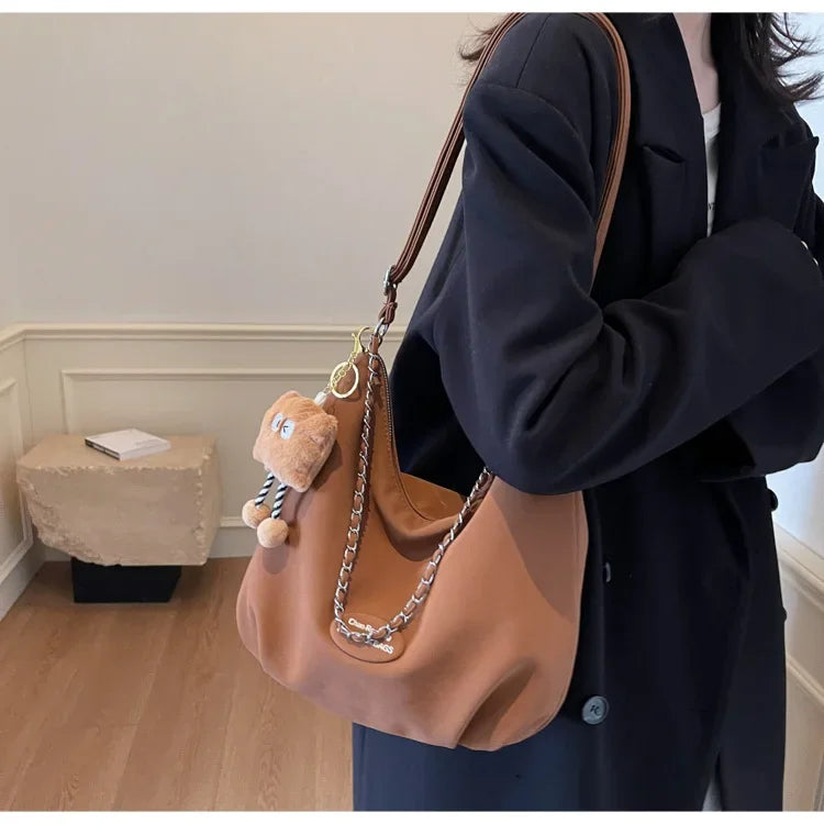 Elegant Retro Women's Shoulder Bag - Autumn Collection