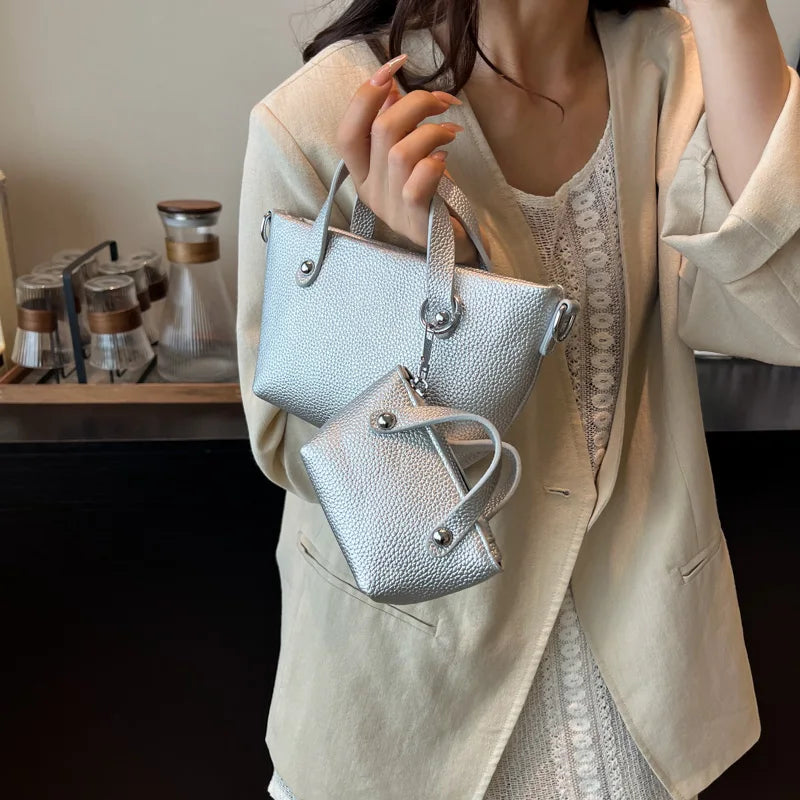 Exquisite 2-Piece Bucket Crossbody Bags for Women