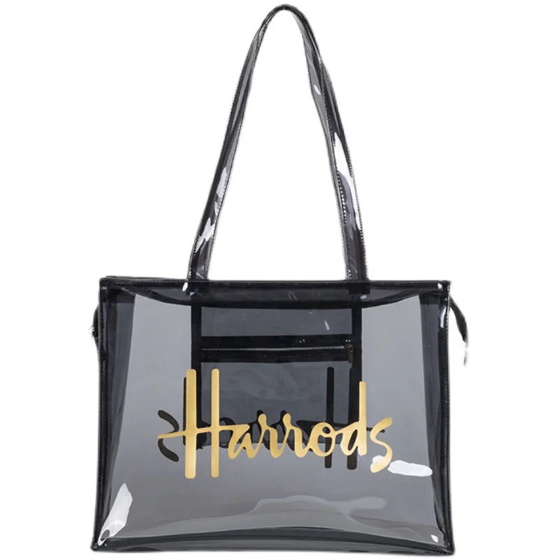 Elegant Transparent Tote Bag - Versatile PVC Fashion