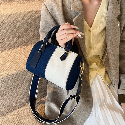 Exquisite Patchwork Denim Mini Handbag
