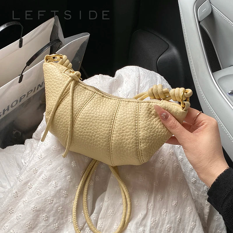 Elegant Splicing Leather Shoulder Bag - Women's Fashion