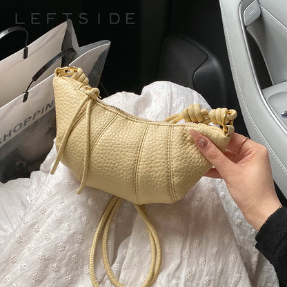 Elegant Splicing Leather Shoulder Bag - Women's Fashion