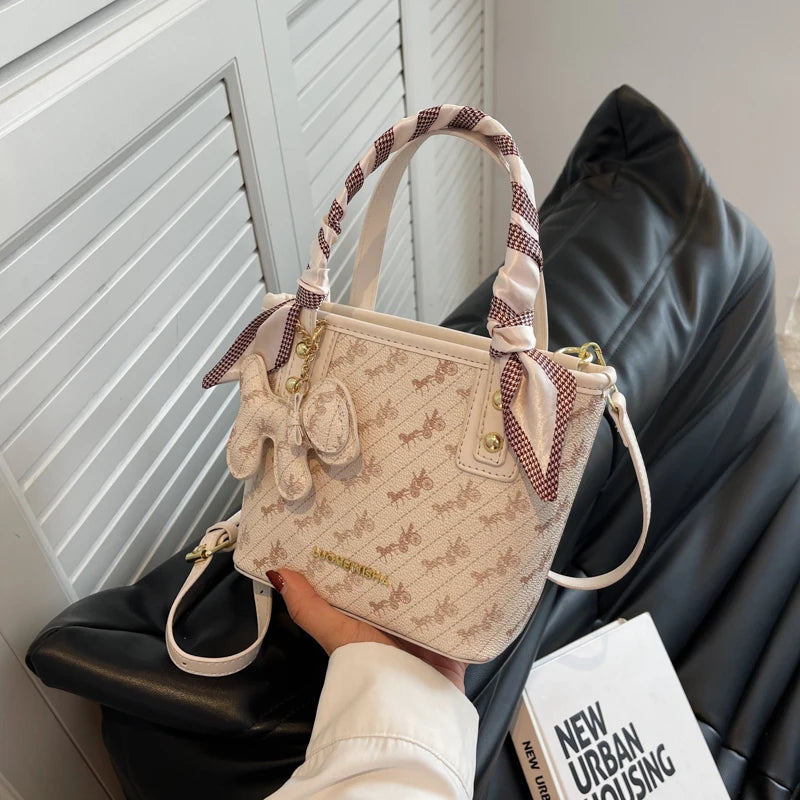 Elegant Korean Style Women's Bucket Bag