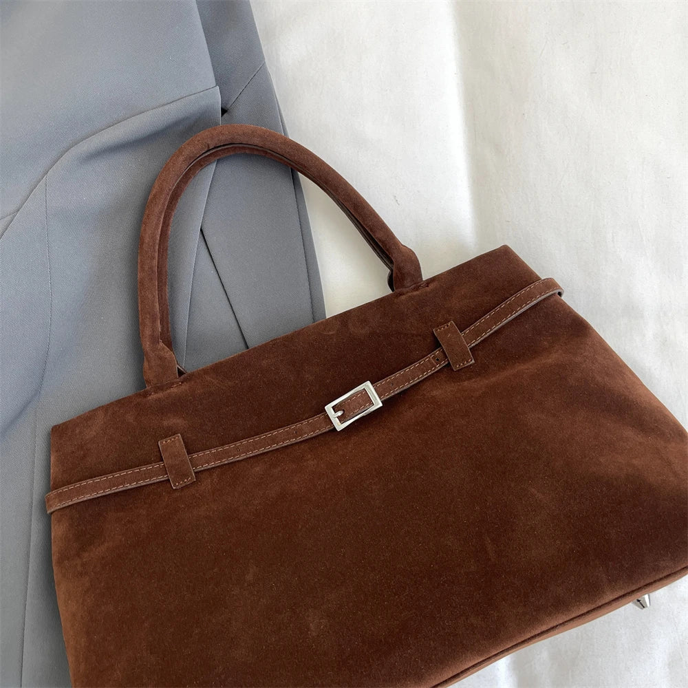 Elegant Velvet Tote Bag - Luxury Women's Handbag