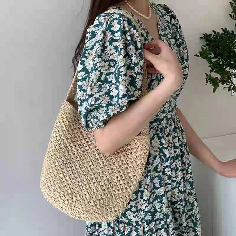 Exquisite Summer Basket Weave Tote Bag