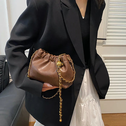 Exquisite Women's Chain Shoulder Bag - Elegant Cloud Design