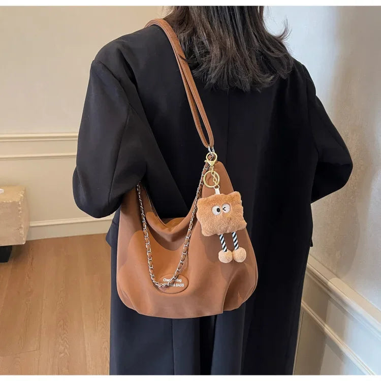 Elegant Retro Women's Shoulder Bag - Autumn Collection